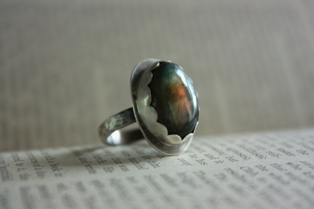 Textured Labradorite Ring