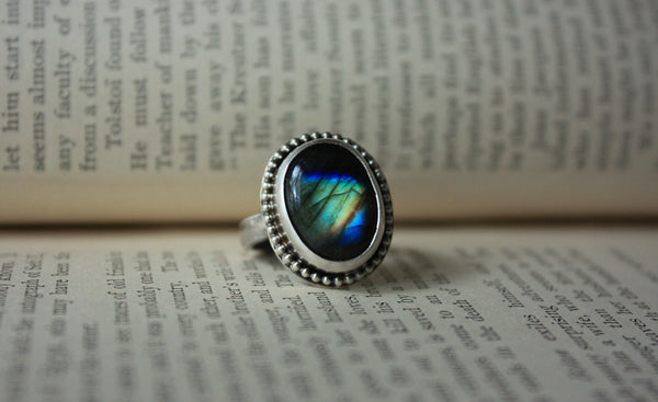 Shadow Labradorite Ring