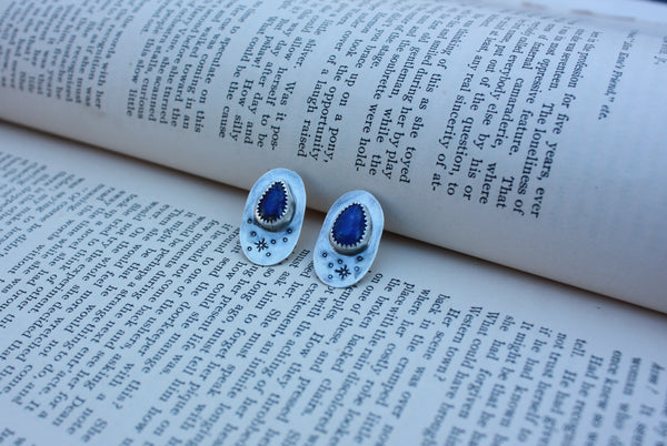 Lapis Lazuli Starry Earrings