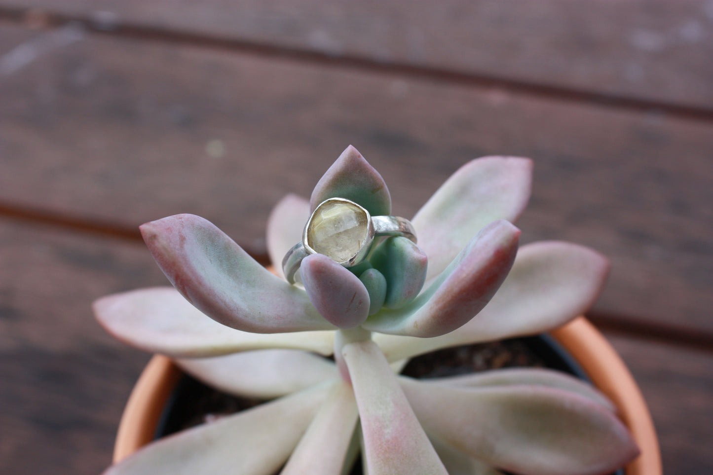 Rutilated Quartz Stacking Ring