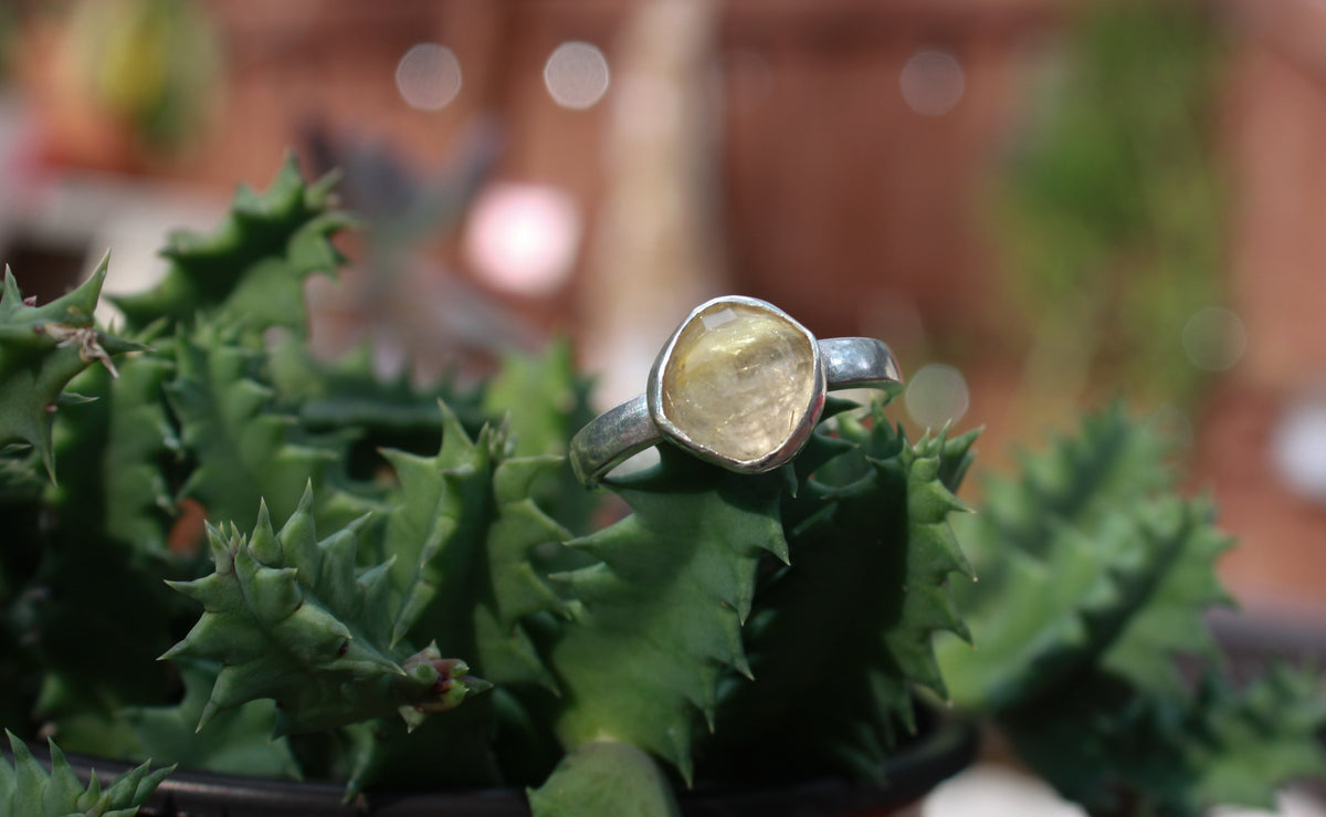 Rutilated Quartz Stacking Ring