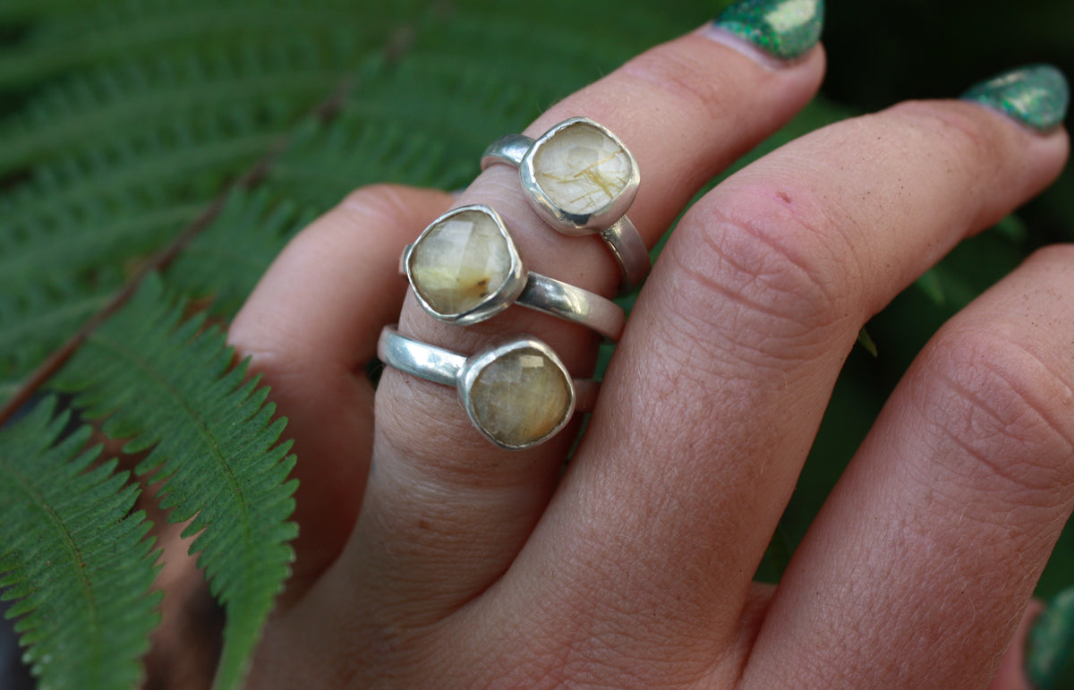 Rutilated Quartz Stacking Ring