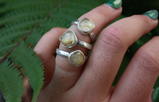 Rutilated Quartz Stacking Ring
