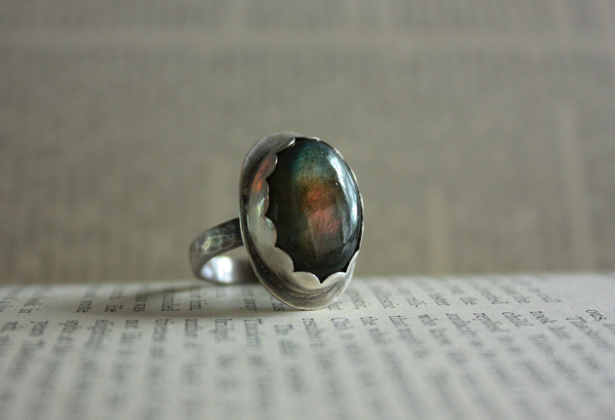 Textured Labradorite Ring