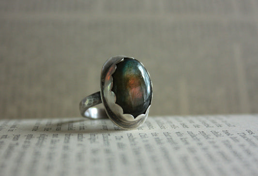 Textured Labradorite Ring