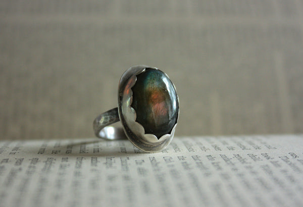 Textured Labradorite Ring