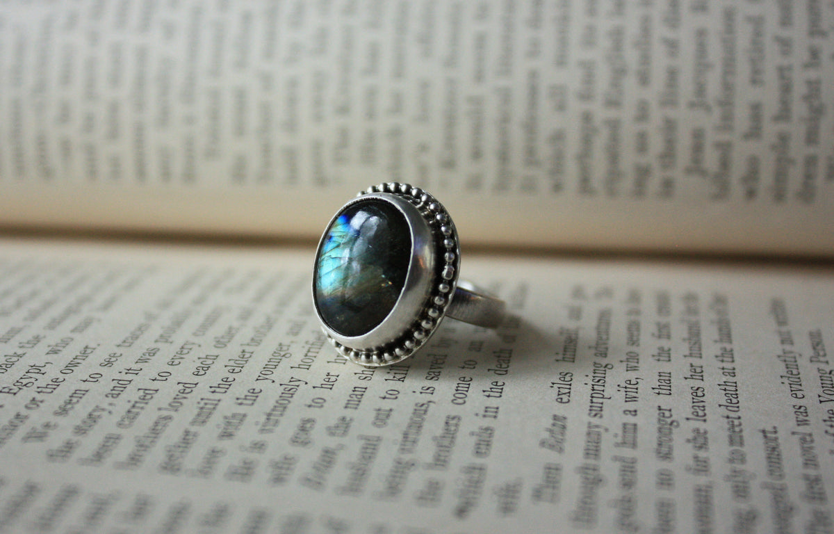 Shadow Labradorite Ring