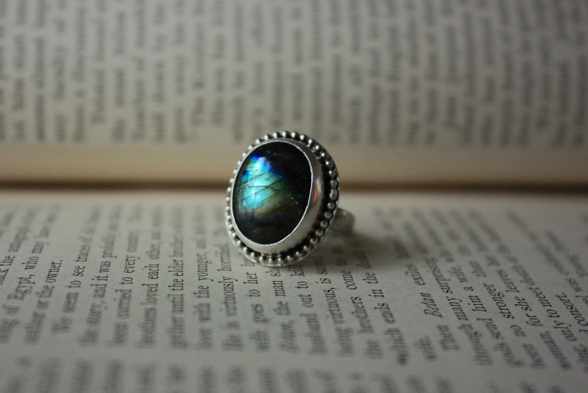 Shadow Labradorite Ring