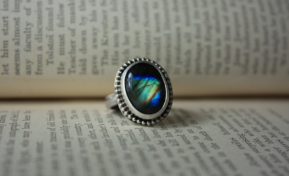 Shadow Labradorite Ring