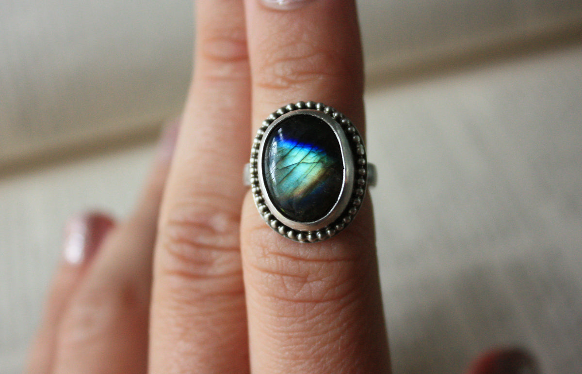 Shadow Labradorite Ring