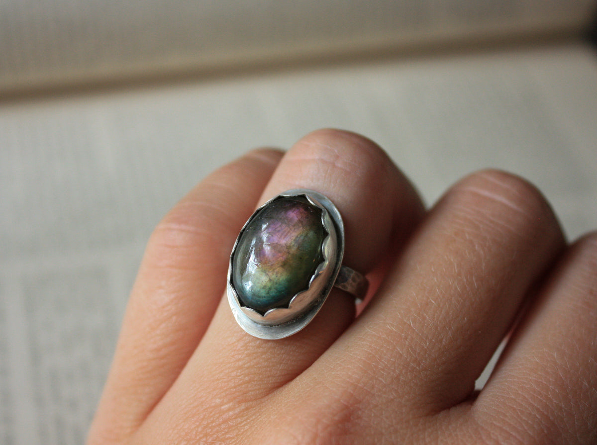 Textured Labradorite Ring