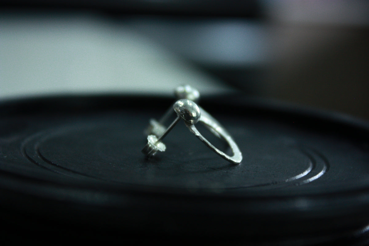 Full Moon Silver Earrings