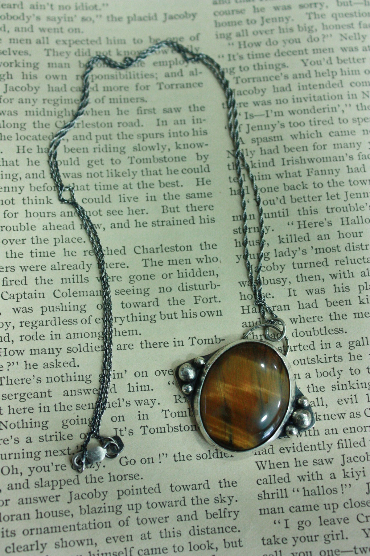 Moon Tiger's Eye Necklace