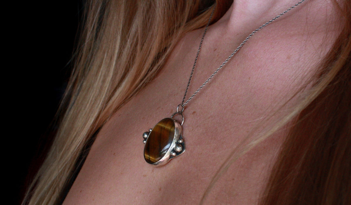 Moon Tiger's Eye Necklace