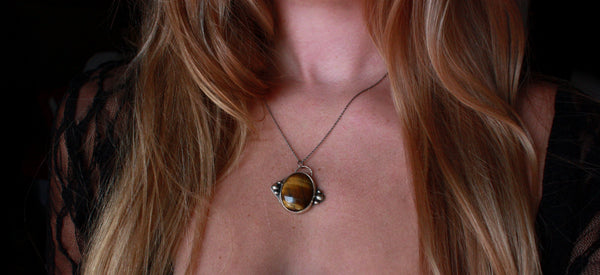 Moon Tiger's Eye Necklace