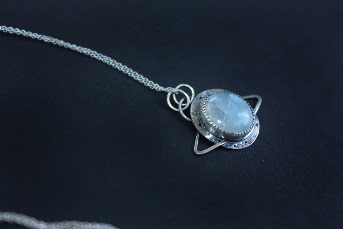 Saturn Moonstone Necklace