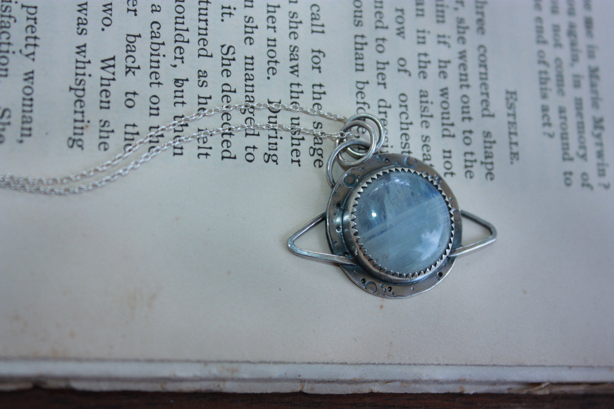 Saturn Moonstone Necklace