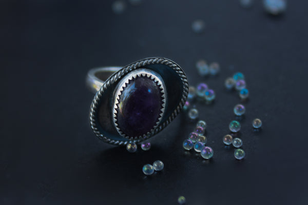 The Ring's of Saturn Amethyst Ring