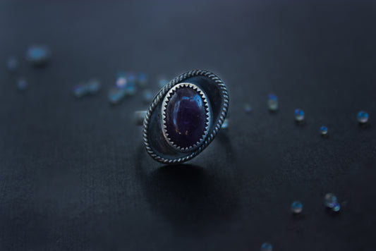 The Ring's of Saturn Amethyst Ring