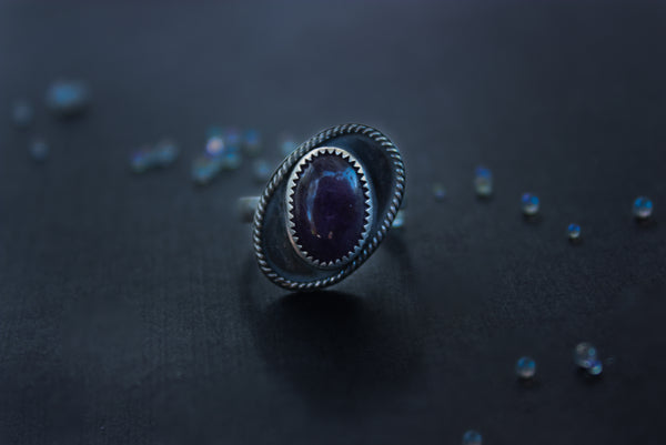 The Ring's of Saturn Amethyst Ring