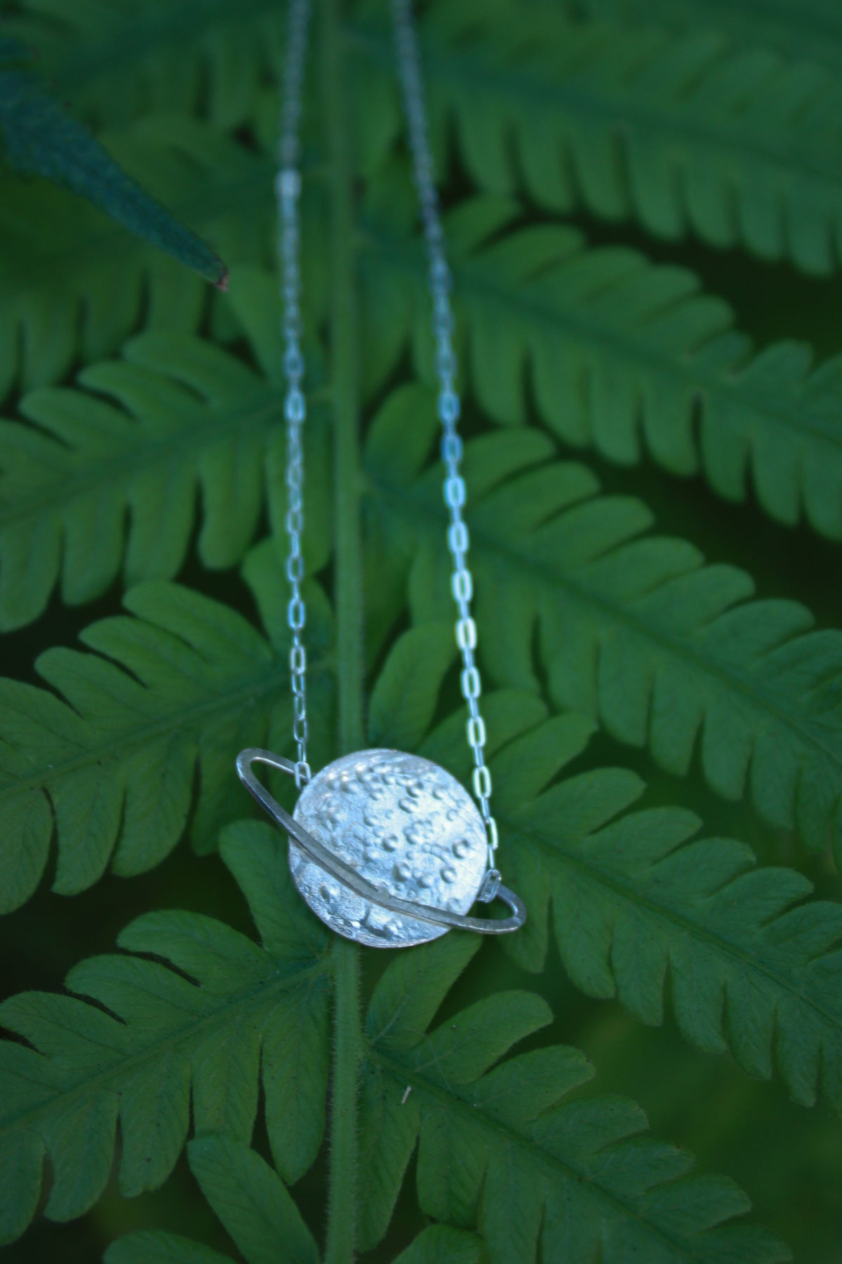 Silver Saturn Necklace