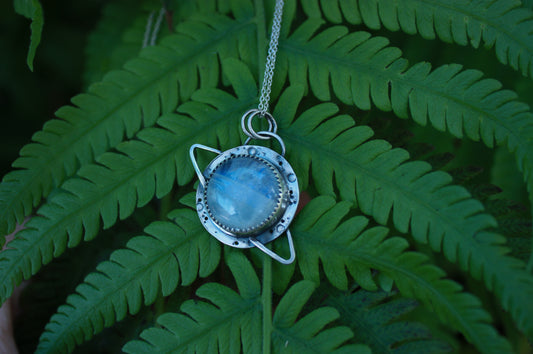 Saturn Moonstone Necklace