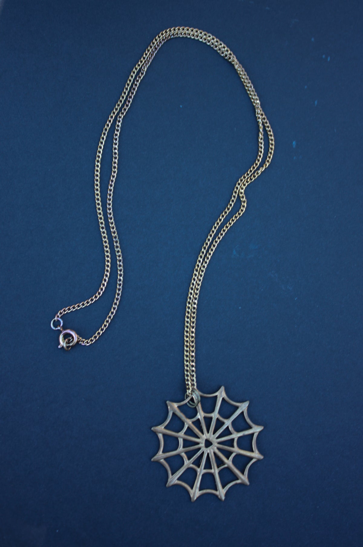 Golden Web Necklace