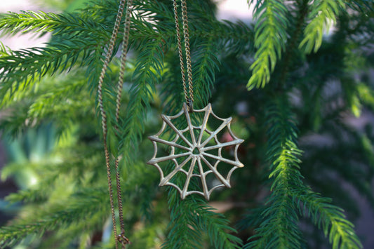 Golden Web Necklace