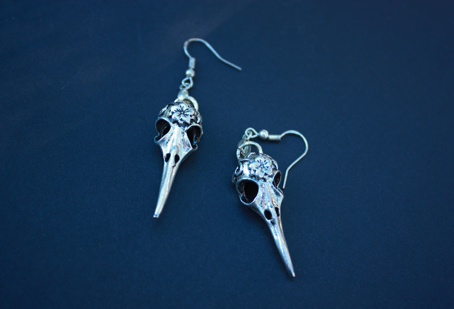 Humming Bird Skull Earrings