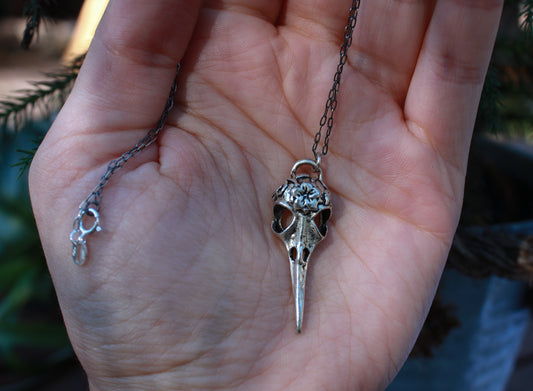 Humming Bird Skull Necklace