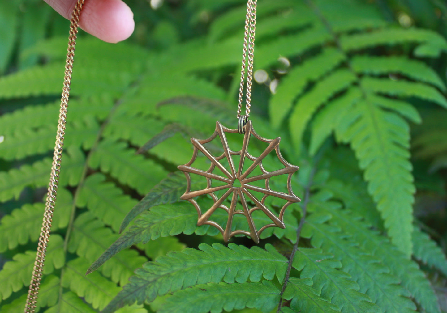 Golden Web Necklace